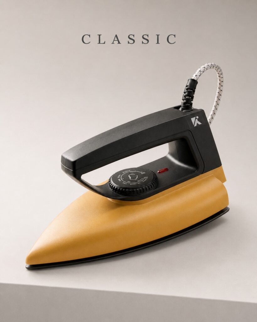 CLASSIC 750W Auto Dry Iron with Golden/Grey Coating