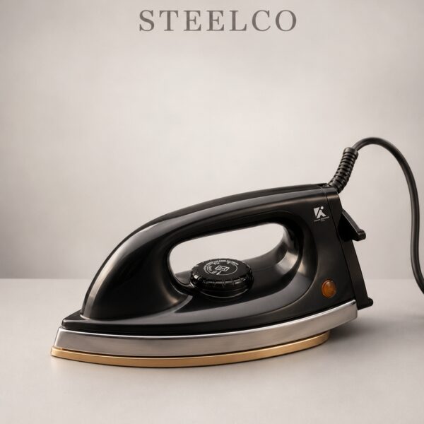 STEELCO 1000W Auto Dry Iron with Premium Golden Coating