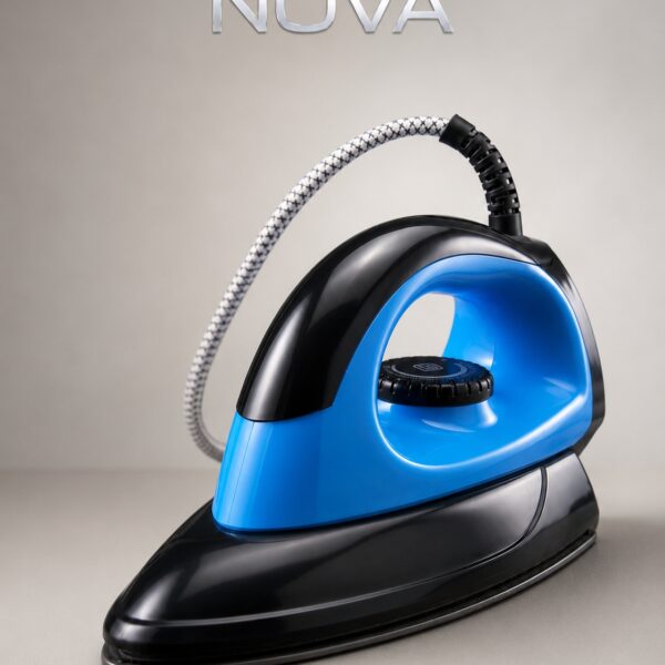 NOVA 1000W Auto Dry Iron with 170 gm Plate and Silver-Point Thermostat