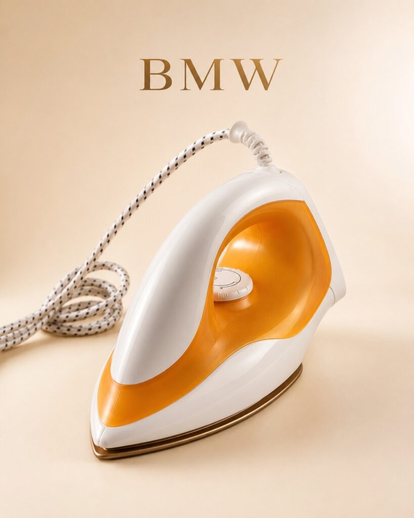 BMW 750W/1000W Auto Dry Iron with Golden/Grey Coated Soleplate